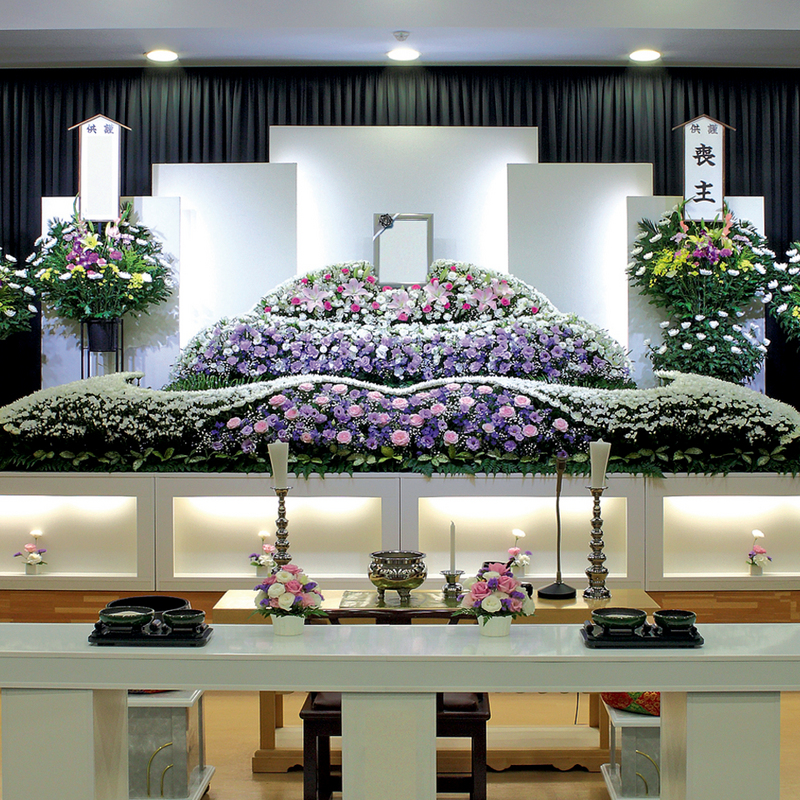 【生花祭壇】一般葬 参列80名 水戸市
