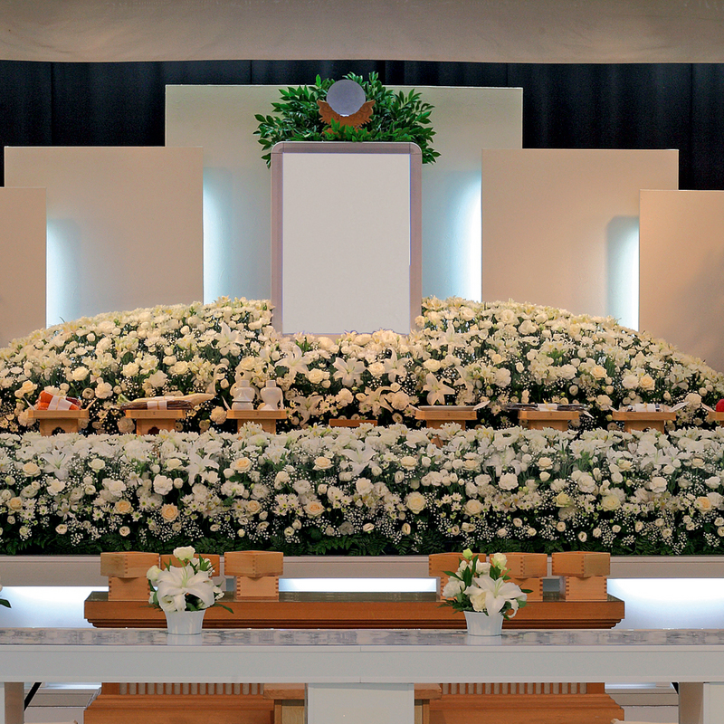【生花祭壇】一般葬 参列80人 水戸市